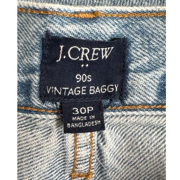 NWT J. Crew 90s Vintage Baggy Jean in Light Wash Denim BX557 Size 30P - Picture 6 of 12